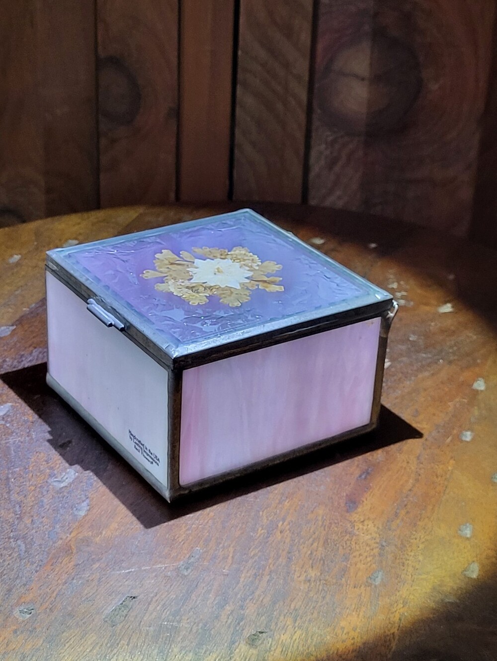 Purple Stained Glass Trinket Box - Picture 7 of 17